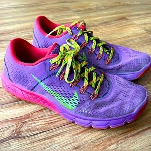 🔥 Purple and Multi Neon Color Nike Zoom - EUC (fits Sz 8)